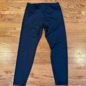 Spyder Fleece Lined Navy Blue Athletic Leggings Winter Stretch Activewear Womens